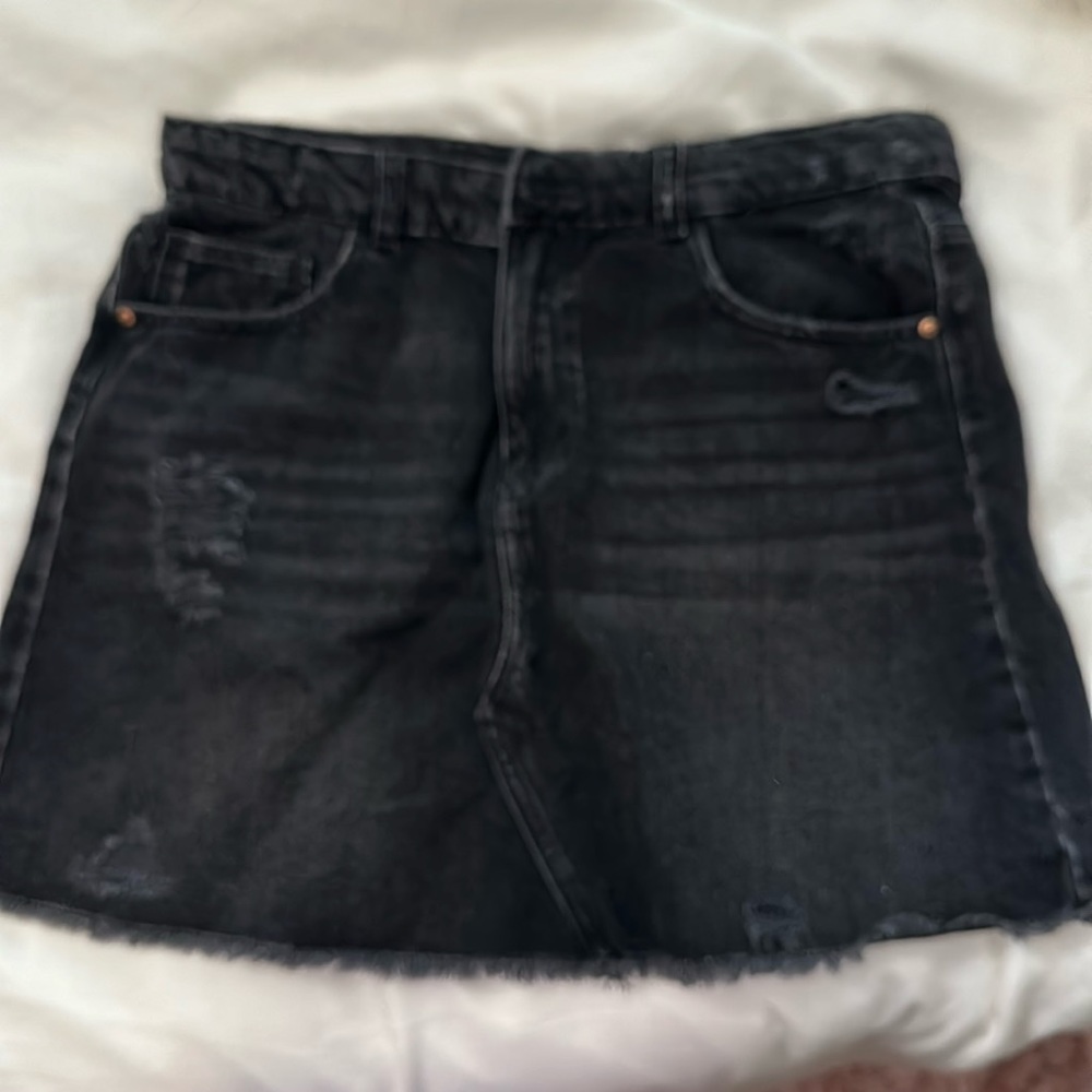 Zara black denim teen skirt Jean
